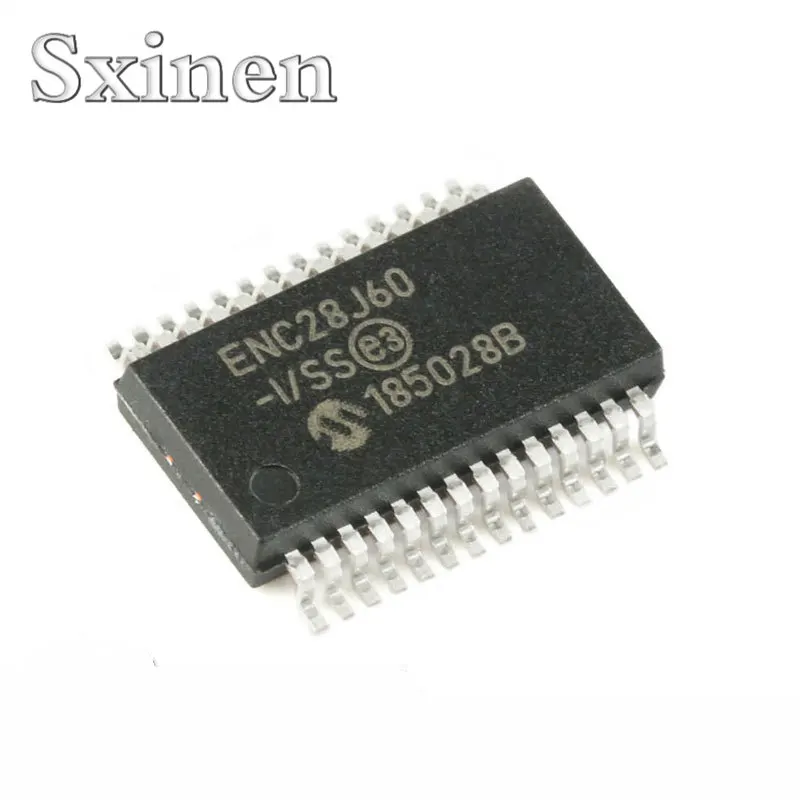 10BUC ENC28J60-I/SS Ethernet Controller 8KB RAM SSOP-28 Imagine 0