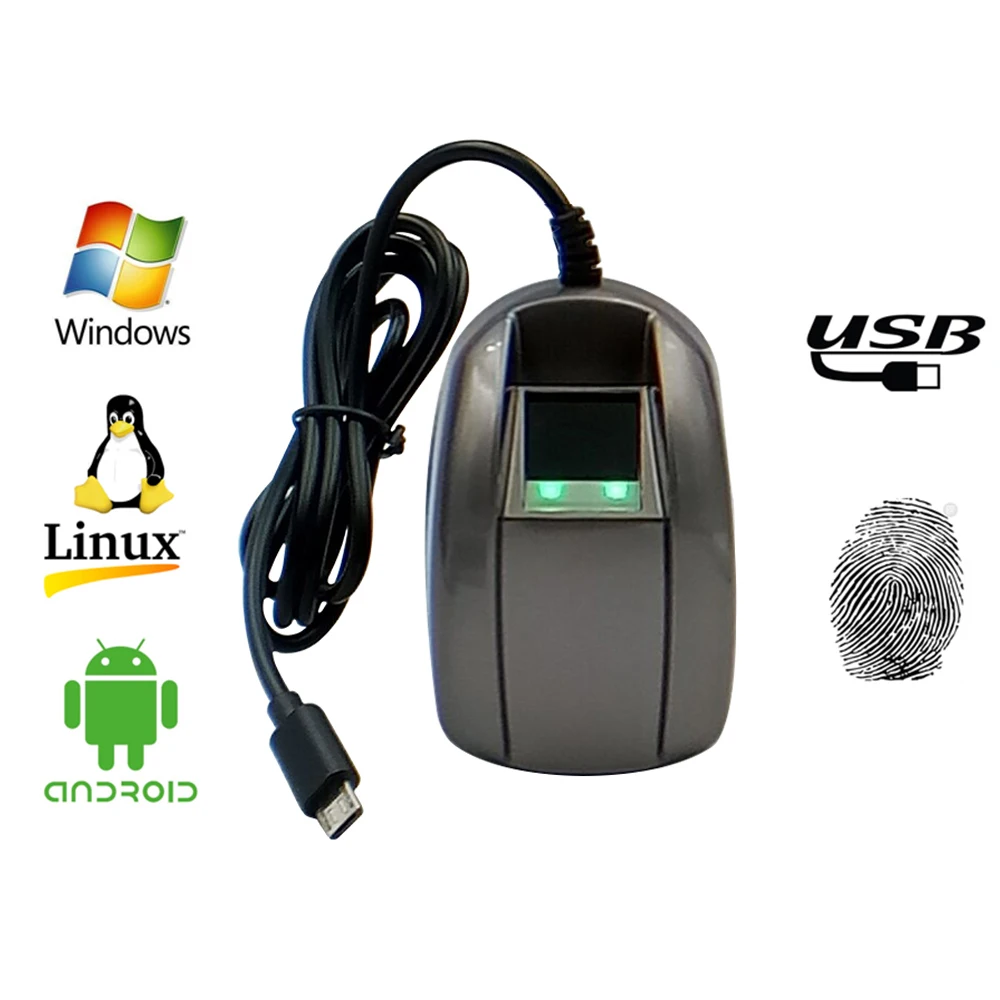 HFSECURITY Biometrice USB Cititor de Amprente Scanner de amprente Digitale SDK Gratuit PHP Micro Pentru Windows Sistem Android Imagine 0