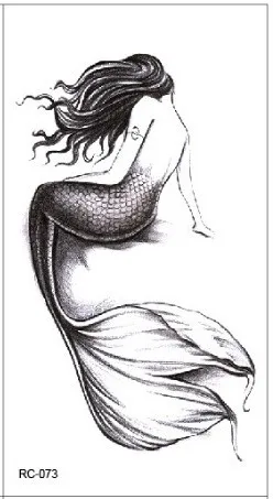 Impermeabil Tatuaj Temporar Autocolant Sirena tatuaj autocolante flash tatuaj tatuaje false pentru femei fata Imagine 0