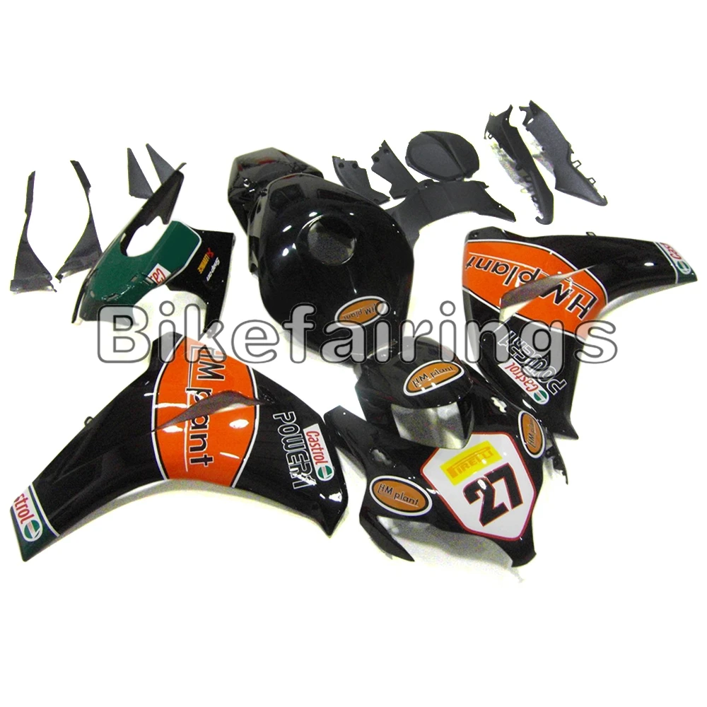 Portocaliu Negru Nr. 27 Body kit Pentru Honda cbr 1000 rr 2008 2009 2010 2011 Motocicleta Carenajele Acoperă CBR1000 RR Sportbikes Kit de Caroserie Imagine 0