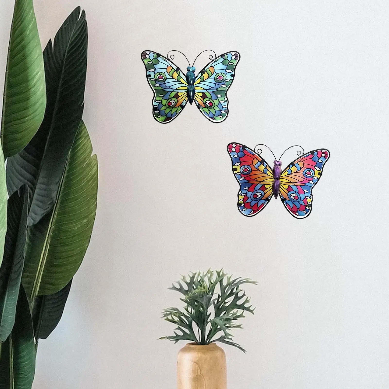 2 buc Fluture Agățat Ornamente Figurine pentru Arta de Perete Acasă Curte Dormitor Gard Imagine 0