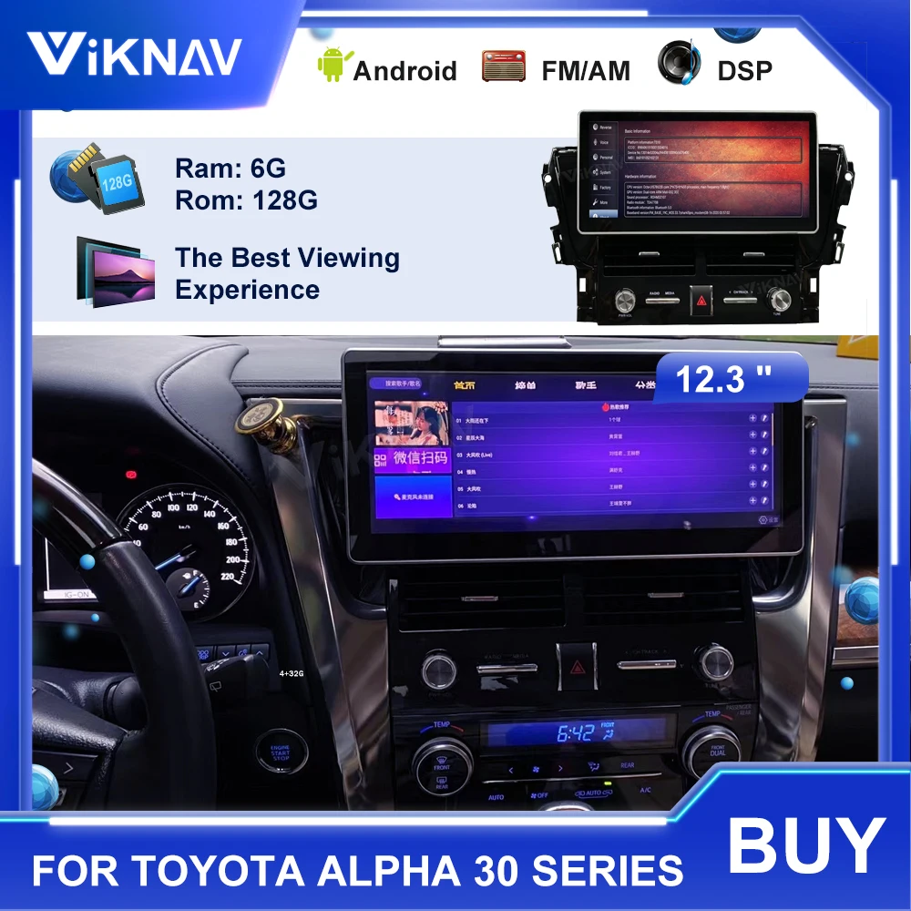 Android 10 Radio Auto Pentru Toyota Alfa 30 De Serie Toate într-o singură Mașină Multimedia Player Stereo Receptor GPS auto navigatie Unitatea de Cap Imagine 0
