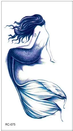 Impermeabil Tatuaj Temporar Autocolant Sirena tatuaj autocolante flash tatuaj tatuaje false pentru femei fata Imagine 1