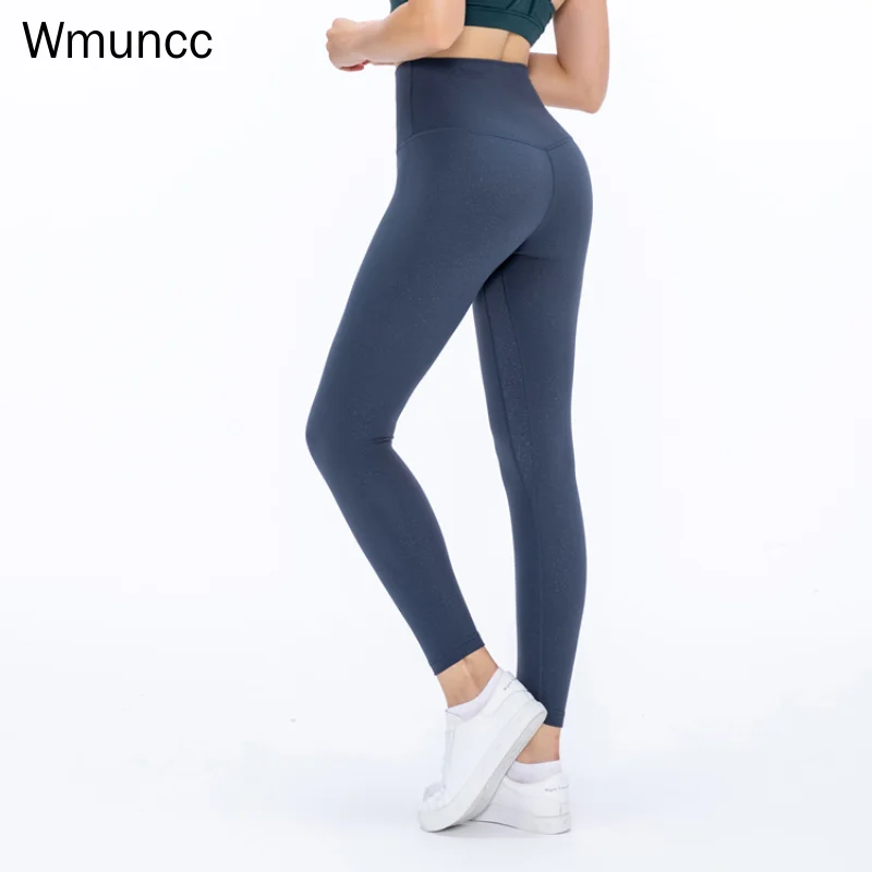 Wmuncc CLASSIC Nylon Spandex Nud Sentiment Strans Pantaloni Sport pentru Femei Fitness Abdomen Yoga Jambiere Calitate de Top S-XL Imagine 1