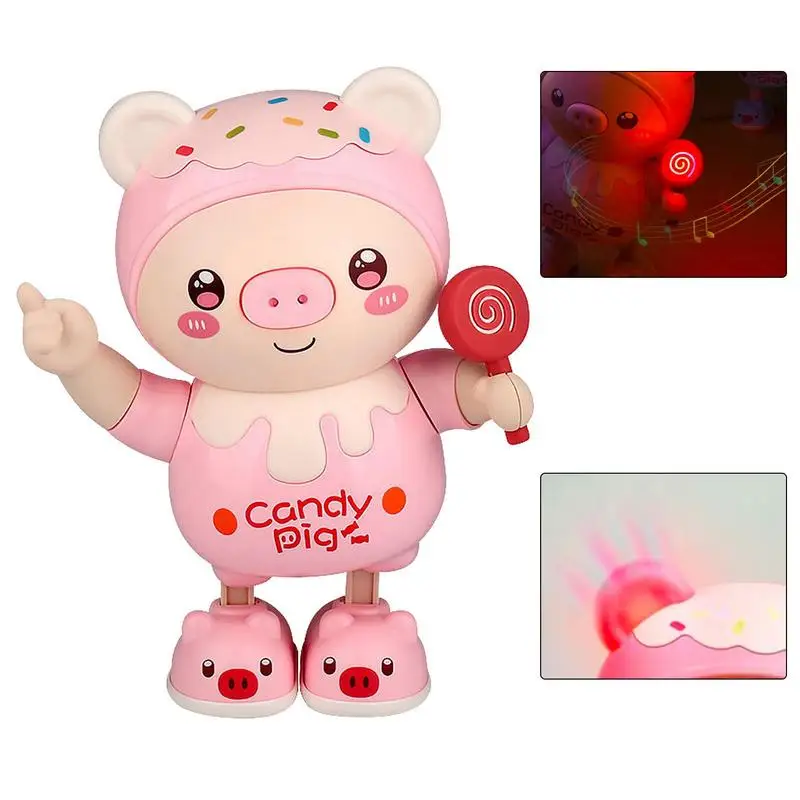 Porc Jucării Pentru Copii DJ Lumina de Muzică Electronică de Dans Porc Jucării Distractive Leagăn de Porc Devreme Jucarii Educative Cadouri de Ziua de nastere Pentru Copii Imagine 1