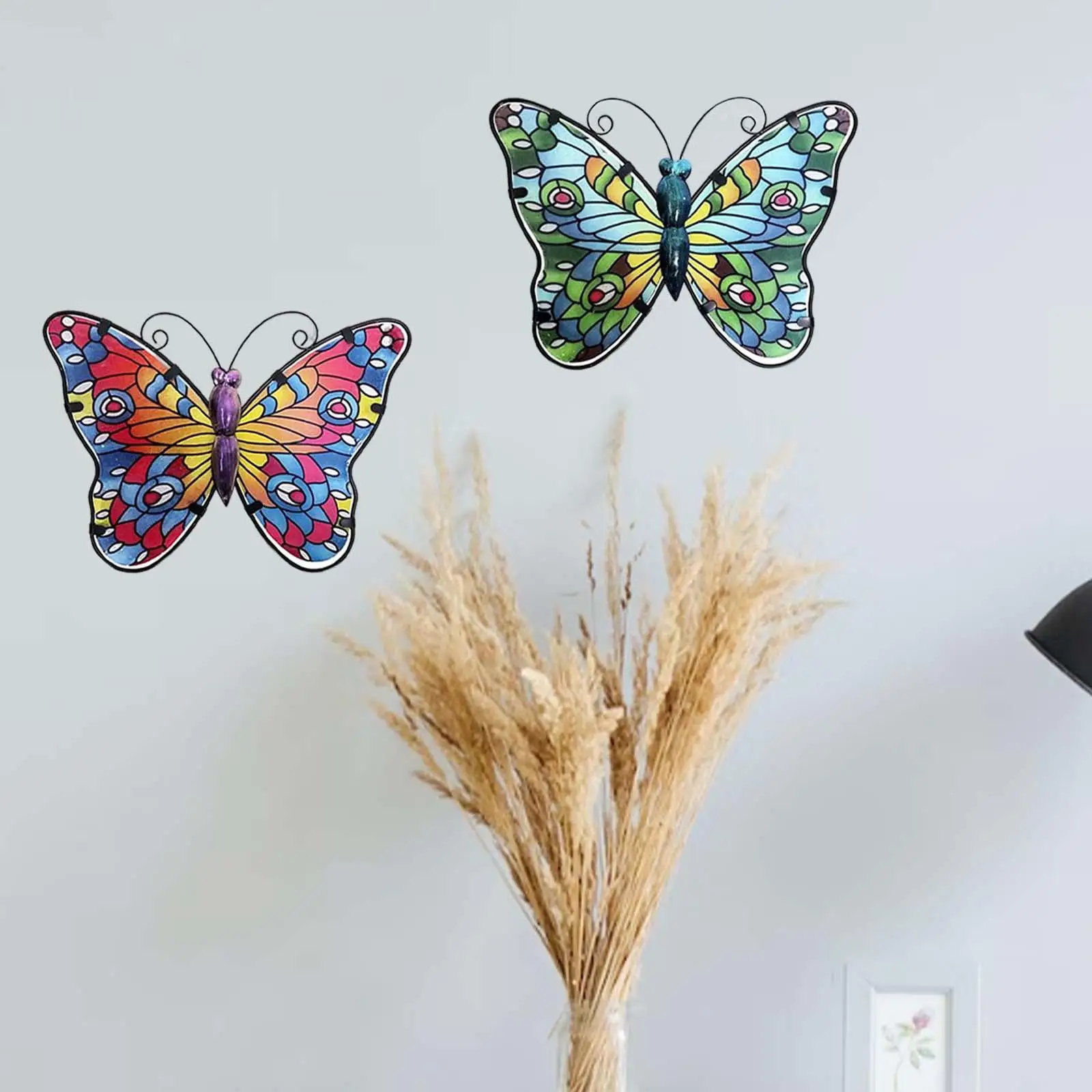 2 buc Fluture Agățat Ornamente Figurine pentru Arta de Perete Acasă Curte Dormitor Gard Imagine 1