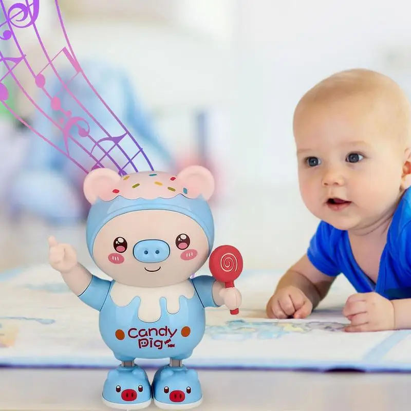 Porc Jucării Pentru Copii DJ Lumina de Muzică Electronică de Dans Porc Jucării Distractive Leagăn de Porc Devreme Jucarii Educative Cadouri de Ziua de nastere Pentru Copii Imagine 2