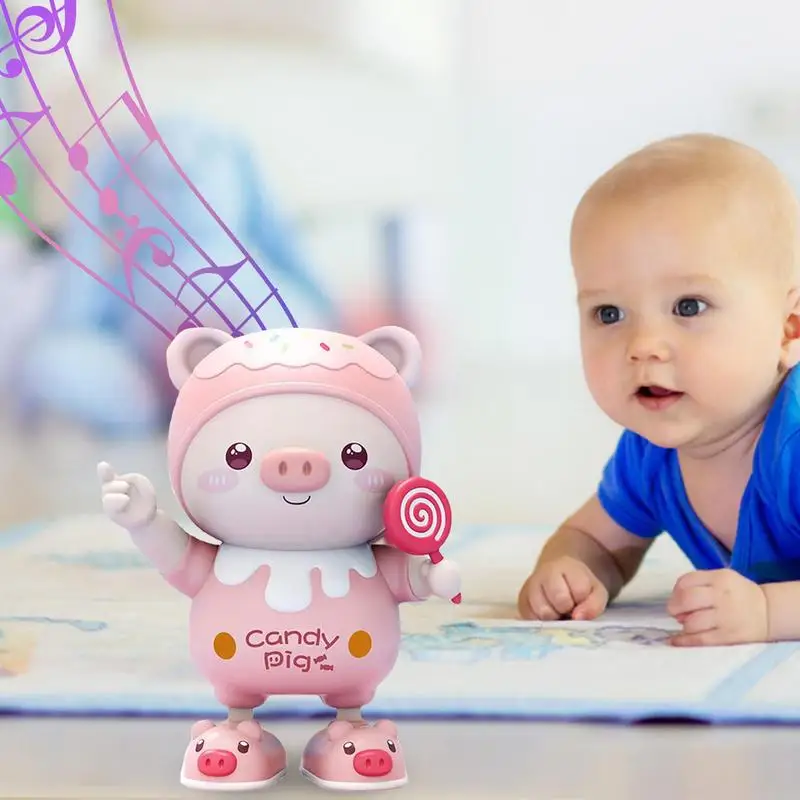 Porc Jucării Pentru Copii DJ Lumina de Muzică Electronică de Dans Porc Jucării Distractive Leagăn de Porc Devreme Jucarii Educative Cadouri de Ziua de nastere Pentru Copii Imagine 3