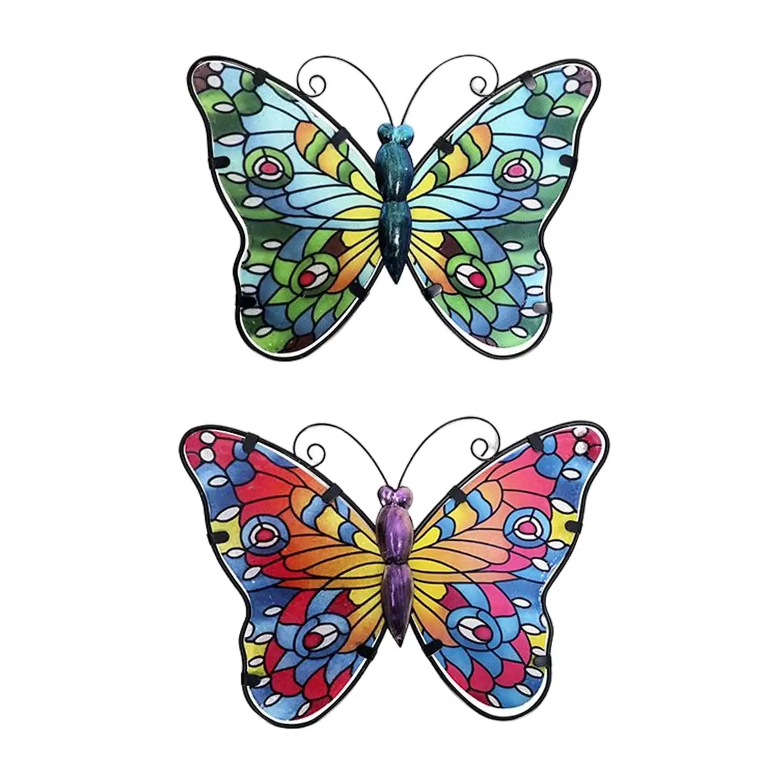 2 buc Fluture Agățat Ornamente Figurine pentru Arta de Perete Acasă Curte Dormitor Gard Imagine 3