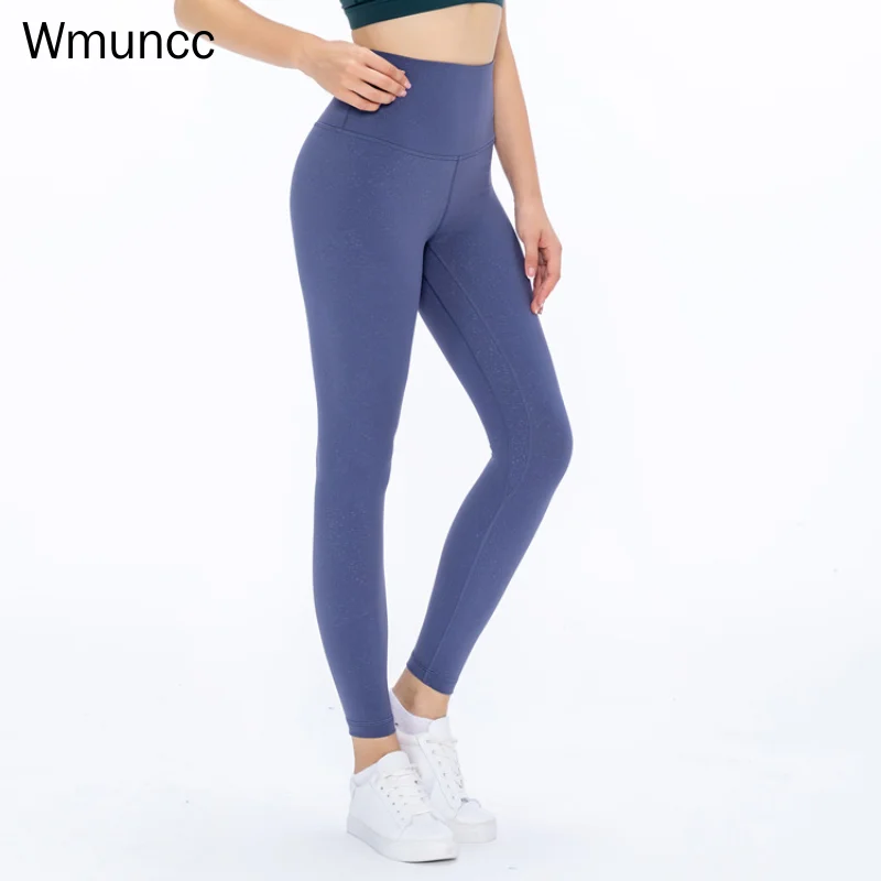 Wmuncc CLASSIC Nylon Spandex Nud Sentiment Strans Pantaloni Sport pentru Femei Fitness Abdomen Yoga Jambiere Calitate de Top S-XL Imagine 4