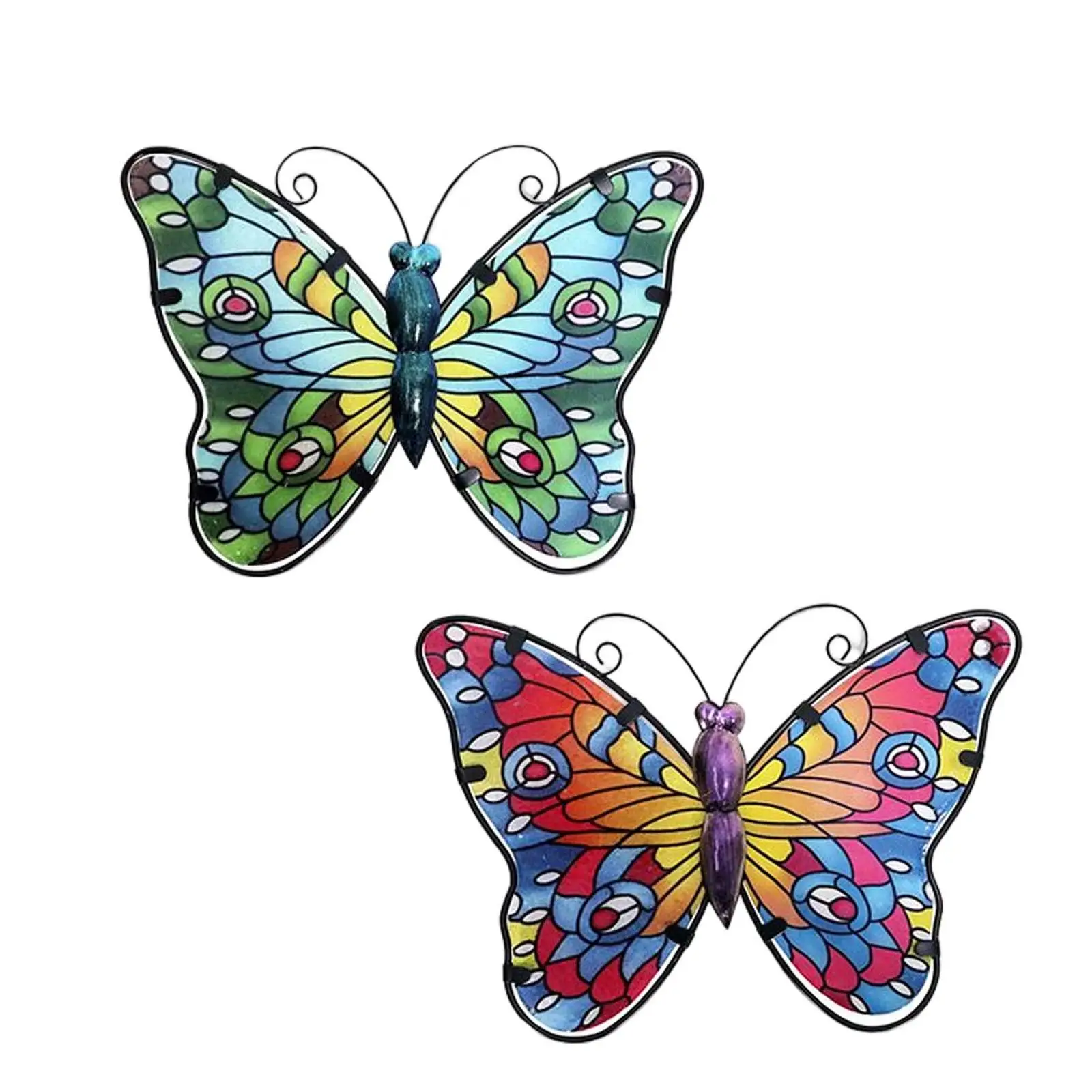 2 buc Fluture Agățat Ornamente Figurine pentru Arta de Perete Acasă Curte Dormitor Gard Imagine 4