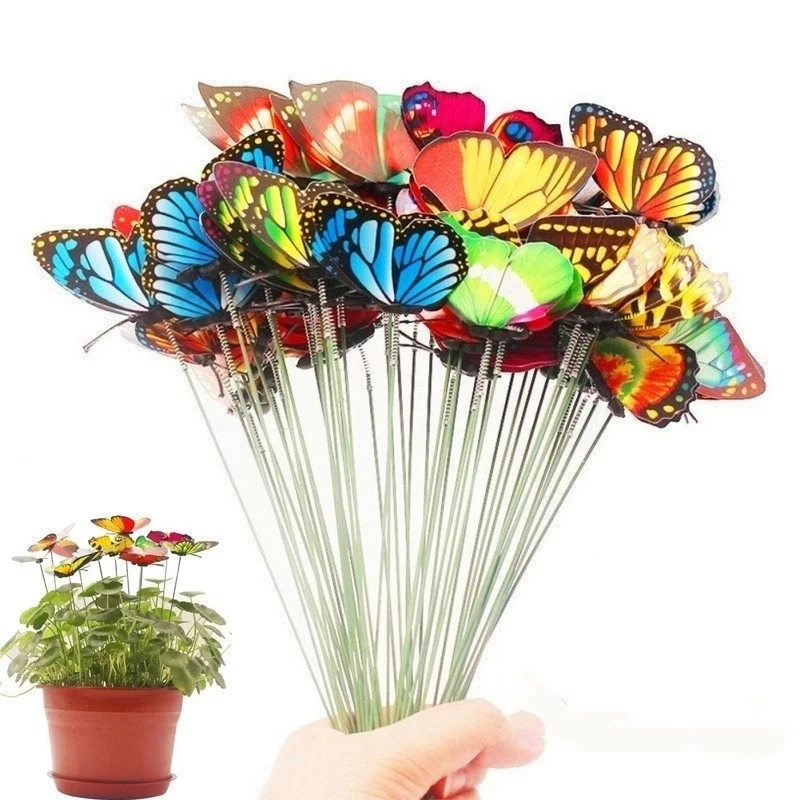 Grămadă De Fluturi De Gradina Curte De Plantat Fluture Colorat Miza Decoratiuni De Gradina Ghivece De Flori Decor Imagine 4