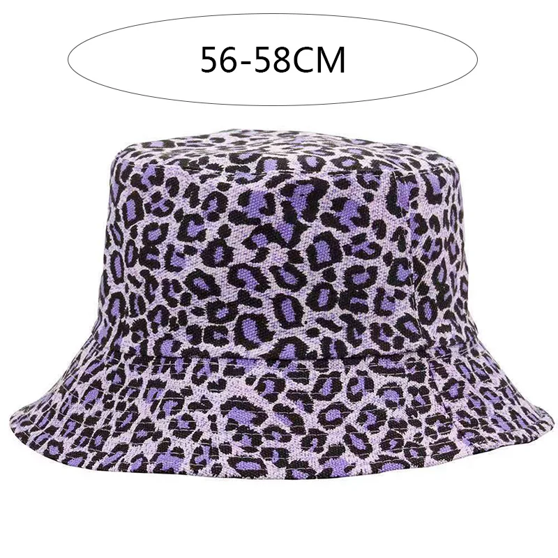 2020 Leopard de Imprimare Găleată Pălărie Reversibile Pescar Pălăria în aer liber, de Călătorie Panama Pălărie de Soare Capac Pălării Pentru Bărbați și Femei Imagine 4