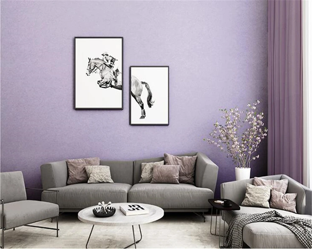 Beibehang Elegant de culoare solidă dormitor sufragerie living tapet Caracteristica rola de tapet pentru Living Home Decor Imagine 5