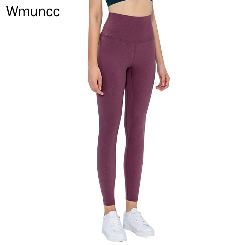 Wmuncc CLASSIC Nylon Spandex Nud Sentiment Strans Pantaloni Sport pentru Femei Fitness Abdomen Yoga Jambiere Calitate de Top S-XL Imagine 5