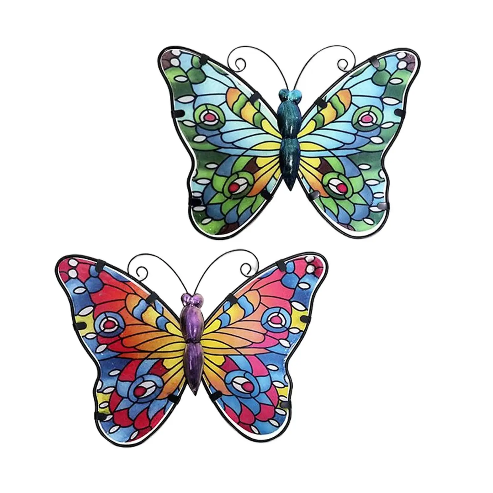 2 buc Fluture Agățat Ornamente Figurine pentru Arta de Perete Acasă Curte Dormitor Gard Imagine 5