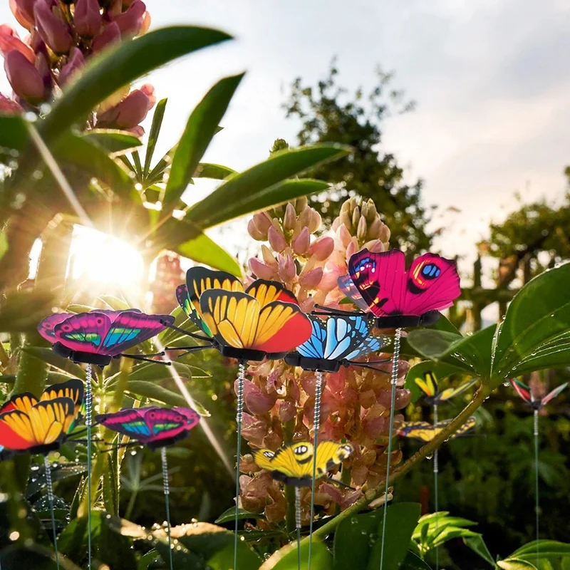 Grămadă De Fluturi De Gradina Curte De Plantat Fluture Colorat Miza Decoratiuni De Gradina Ghivece De Flori Decor Imagine 5