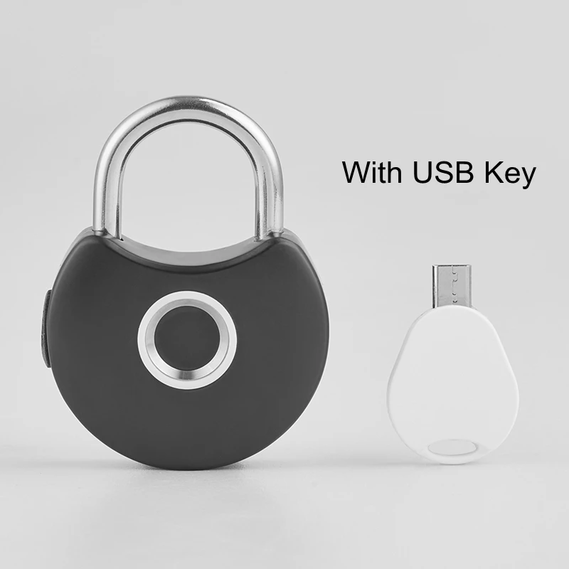 Rezistent la apa Smart Lacăt Tuya Bluetooth Mini Portabil de Amprente Biometric Lacăt Cu Cheile USB Anti-furt Cabinet de Blocare a Ușii Imagine 5