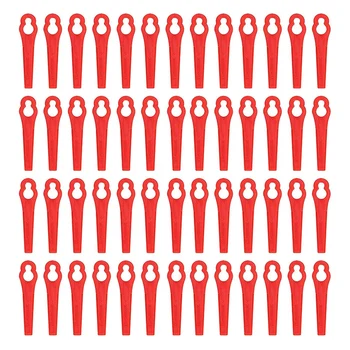 120 de Cuțit de Plastic Roșu de Înlocuire Cutit de Tuns Iarba Cutit pentru Trimmer de gazon cu Acumulator (8X2X0.8cm)
