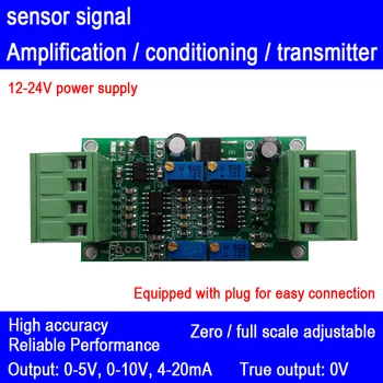 0-5V 0-10V, 4-20ma Celule de Sarcină Senzor Transmițător de Semnal Modul de Amplificator de tensiune de Curent transmițător 15V-24V DC f/ metru