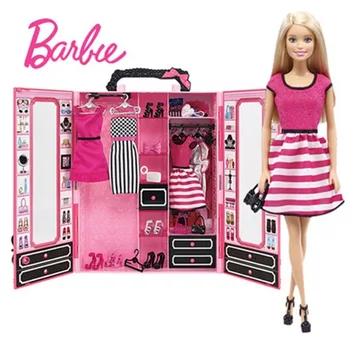 Mattel Barbie Papusa de Vis Garderoba Fetei Ziua de nastere Cadou Papusa Baby Doll Jucărie Fata de Jucarii pentru Copii Drăguț Păpușă Americană de Metal
