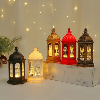 Europa de Epocă Lumina de Noapte LED-uri Bec Retro Dormitor Noptieră Lumina Acumulator Inclus EID MUBARAK Acasă Ramadan Lampă de Decorare Cadouri