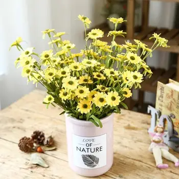 10buc Artificiale PE Daisy aranjament de Flori Pentru a Planta Perete de Fundal Petrecerea de Nunta Home Office Bar Decorative