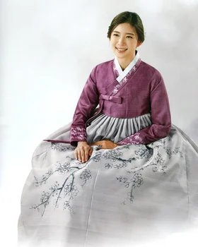 Coreea de Tesatura Importate Original Hanbok Mireasa Hanbok Mână-brodate Hanbok Autentic Eveniment Nou Costum