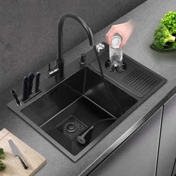 Nano bucătărie din oțel inoxidabil 304 cupa mașină de spălat chiuveta single-slot de călcat legume bazinul magazin de cafea insula apă bar 72x45cm