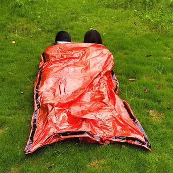 De urgență Sac de Dormit 2 Persoane Supraviețuire Saci de Dormit Termice sac de dormit Sac de Urgență Pătură pentru Camping, Drumetii
