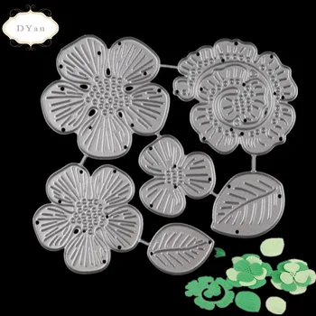 Flori Las Moare de Colectare frunze de Metal de Tăiere Mor pentru Scrapbooking Carte de a Face Album Decorative Relief Oțel Ambarcațiuni Moare Taie