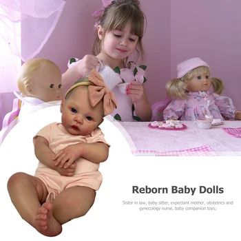 18 Inch Renăscut Copilul Pretinde Joc 3D Pielea Renăscut Baby Doll Vene Vizibile Potoli setea Jucarii cu Suzeta, biberon Cadou de Crăciun