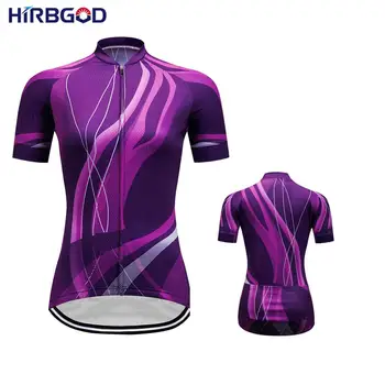 HIRBGOD 2020 Noul Purple Stripe Jersey Ciclism Femei Orbitor Maneca Scurta Tricou Ciclism Echipa de Moda de Îmbrăcăminte Biciclete,TYZ034-01