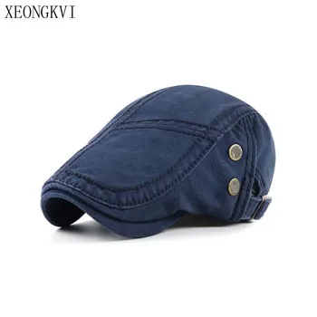 XEONGKVI 2021 coreea Culoare Pură de Funcționare Capac de Primăvară de Toamnă Brand Bumbac Snapback Pălării Pentru Femei, Bărbați Bereta Casquette