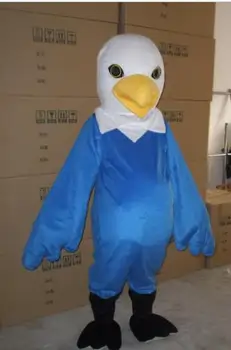 New Adult Cel Mai Bun De Vânzare Blue Eagle Animal De Desene Animate, Mascota Costum De Crăciun Rochie Fancy Mascota Costum De Halloween