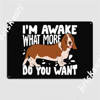 Basset Hound Dog Design Placa De Metal Poster Pub Petrecerea De Imprimare Placa De Perete Tin Semn Poster