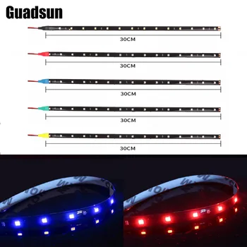 Guadsun Condus 30CM 3528/1210 15SMD Flexibil Alb Roșu Albastru Atmosfera DRL Auto Benzi Lămpi Decorative, Ambientale lumini de Zi Lumina