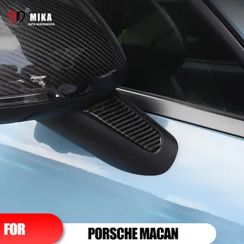 2 BUC Pentru Porsche Macan Reale Fibra de Carbon Oglinda Retrovizoare Protecție 3D Autocolant Vehicul de Reparații Exterioare Decal Decorative