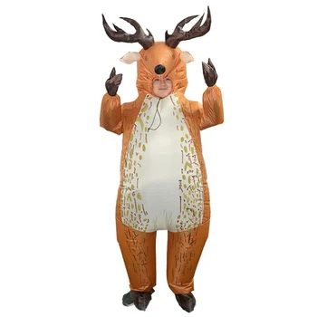JYZCOS Ren, Elan Gonflabile Costum Petrecere de Crăciun Reni Cosplay Costum Adult Animal Corp Plin Crăciun Rochie Fancy