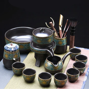 Ceremonia Ceaiului chinezesc Rafinat de Piatră în formă de Set de Ceai Set Semi-automate Creative Kung Fu ceainic Set Ceai Set de Ceai Pu Er Filtru