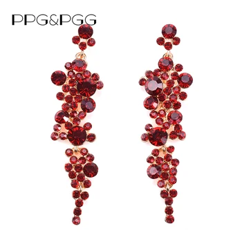 PPG&PGG C Moda zircon cristal cercei lungi pentru femei de moda, bijuterii en-gros cadou