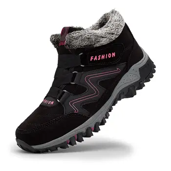 DAFENP Plus dimensiune sporind cuplu cizme de zapada iarna fleece cald mid-top sport pantofi de bumbac Confortabil Pantofi de Jogging Plat