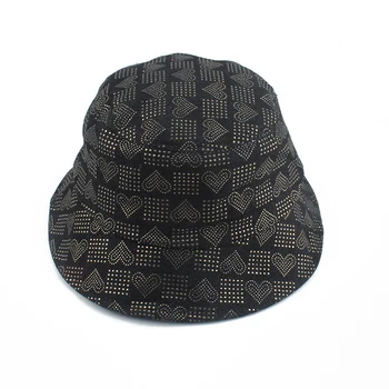 Harajuku Inima De Diamant Negru Pălărie Găleată Unisex Streetwear Punk, Hip-Hop Capace De Vară De Pescuit Pălării De Soare Pentru Femei