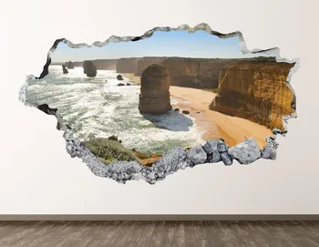 Australia Perete Decal - Plaja 3D a Spart Arta de Perete Autocolant Decor Camera pentru Copii Vinil Acasă Poster Cadou Personalizat KD646