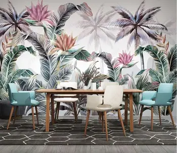 Milofi personalizat tapet 3D Nordic pictate manual plante tropicale pastorală American retro fundal pictura murala de perete