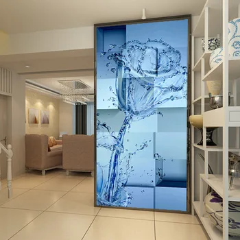 3D stereo intrare tapet mural scarii coridor perete vertical versiunea Europeană trandafir albastru dimensiuni Personalizate