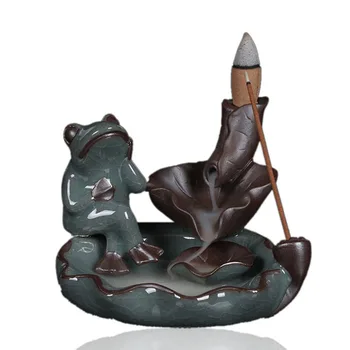 Ceramica Decor Acasă Meserii Lotus Arzător De Tămâie Refluxul Conuri De Tămâie Titularul Broasca Lotus Cădelniță De Ceai De Companie Buddha Ceremonie