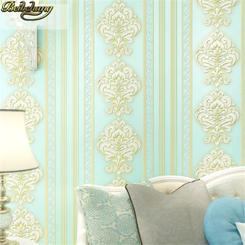 beibehang papel de parede 3D Europene Damasc tapet pentru Camera de zi Dormitor bandă de hârtie de Perete rola dormitor decor acasă
