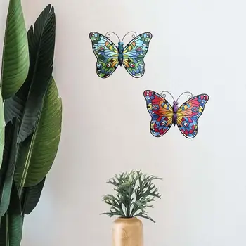 2 buc Fluture Agățat Ornamente Figurine pentru Arta de Perete Acasă Curte Dormitor Gard