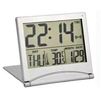 Pliere LCD Digital de Alarmă Ceas Flip Birou Calendar Perpetuu Statie Meteo de Birou Temperatura de Călătorie Ectronic Pentru Acasă